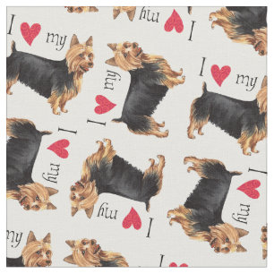 I Liebe mein australischer Terrier Stoff
