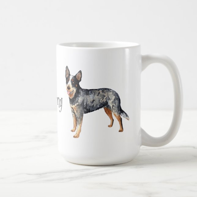 I Liebe mein australischer Vieh-Hund Kaffeetasse (Rechts)