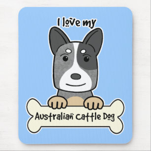 I Liebe mein australischer Vieh-Hund Mousepad