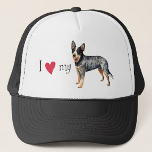 I Liebe mein australischer Vieh-Hund Truckerkappe