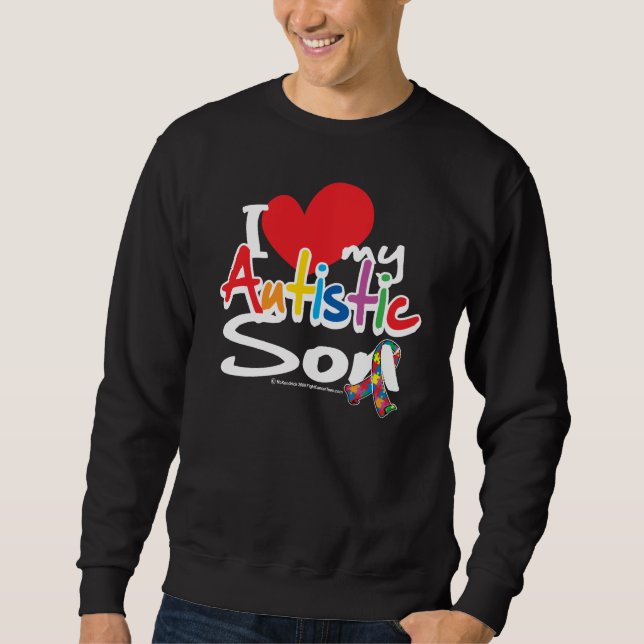 I Liebe mein autistischer Sohn Sweatshirt (Vorderseite)