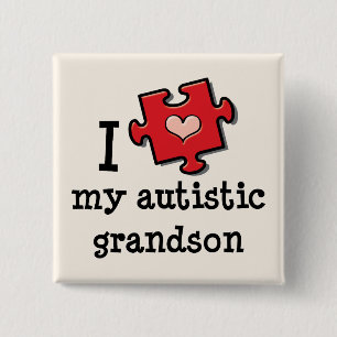 I Liebe mein autistisches Enkel-Autismus-Button Button