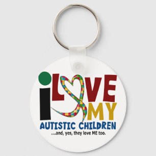 I Liebe mein autistisches Kind2 Schlüsselanhänger