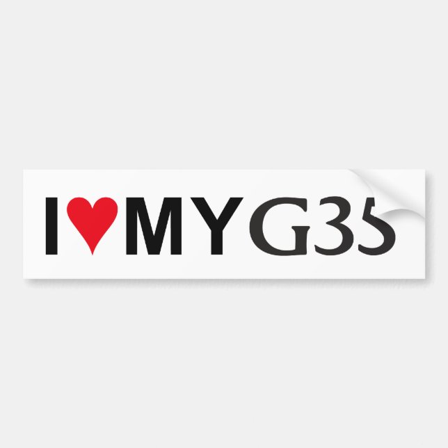 I Liebe mein Autoaufkleber G35 (Vorne)