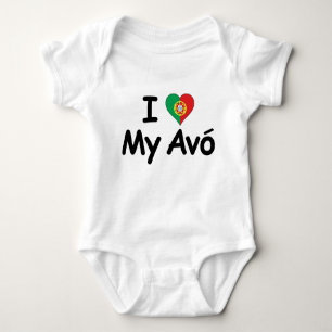 I Liebe mein Avo (Großmutter) Baby Strampler