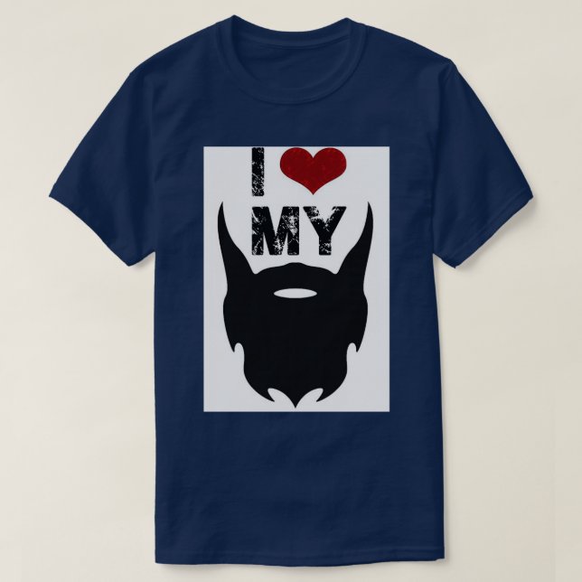 i Liebe mein Bart T-Shirt (Design vorne)
