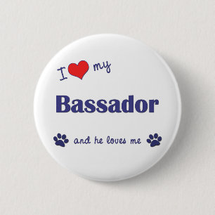 I Liebe mein Bassador (männlicher Hund) Button