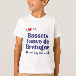 I Liebe mein Bassets Fauve de Bretagne (multi T-Shirt