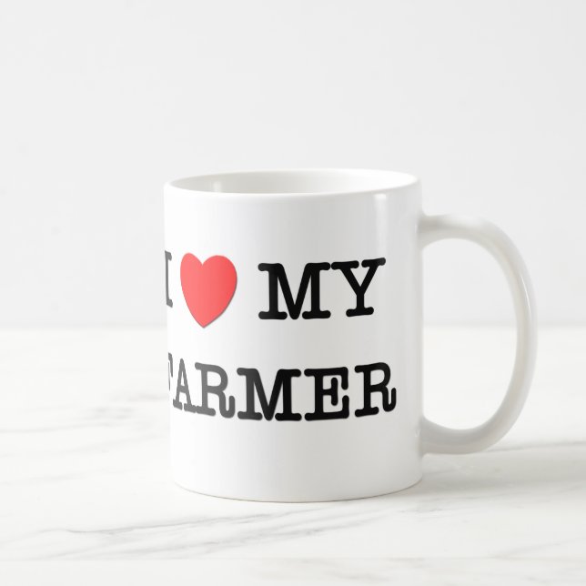 I Liebe mein BAUER Kaffeetasse (Rechts)