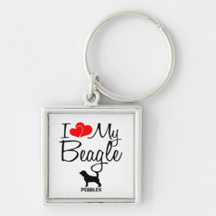I Liebe Mein Beagle Benutzerdefinierter Schlüssela Schlüsselanhänger