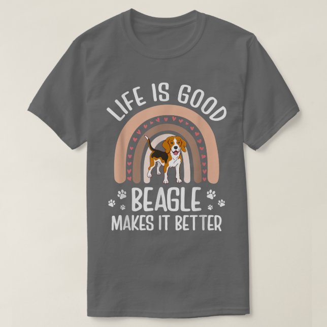 I Liebe Mein Beagle Niedlich Beste Beagle Mama je  T-Shirt (Design vorne)
