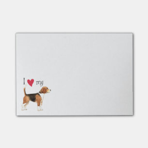 I Liebe mein Beagle Post-it Klebezettel