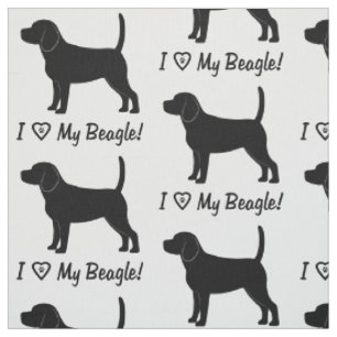I Liebe mein Beagle Stoff