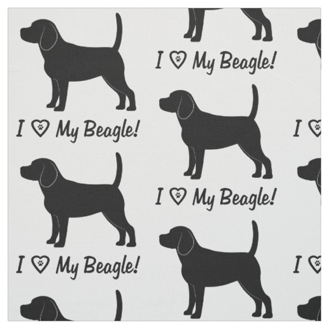 I Liebe mein Beagle Stoff (Muster)