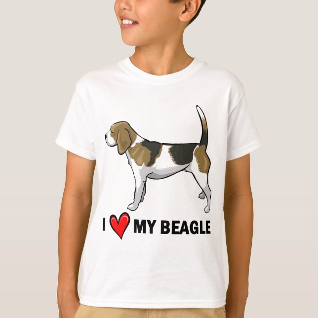 I Liebe mein Beagle T-Shirt (Vorderseite)