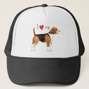 I Liebe mein Beagle Truckerkappe