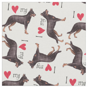 I Liebe mein Beauceron Stoff