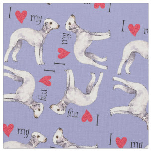 I Liebe mein Bedlington Terrier Stoff