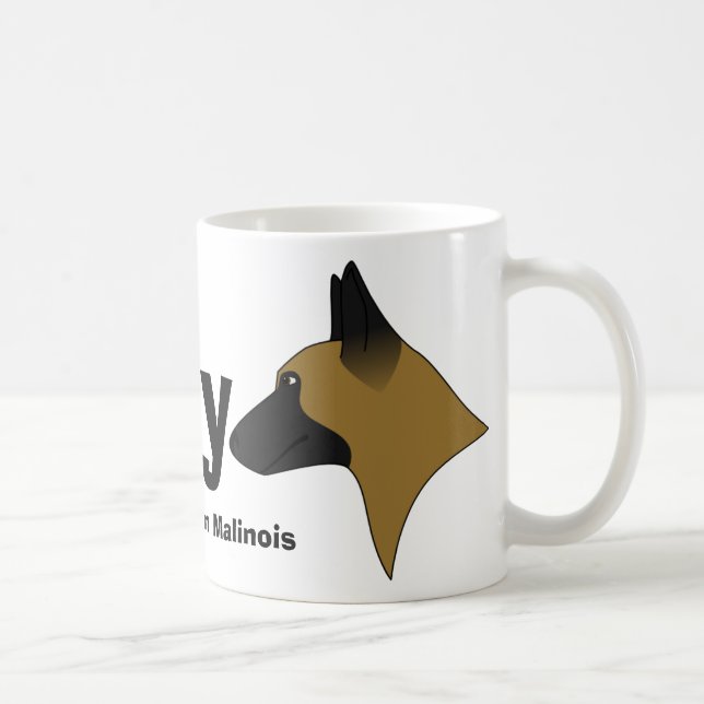 I Liebe mein belgischer Malinois Kaffeetasse (Rechts)
