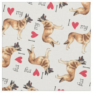I Liebe mein belgischer Malinois Stoff
