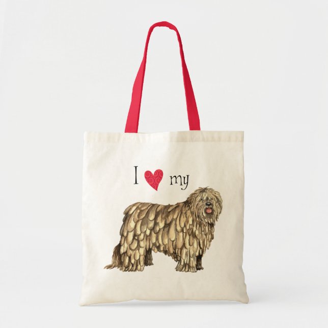I Liebe mein Bergamasco Tragetasche (Vorne)