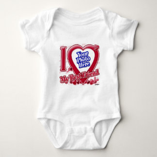 I Liebe Mein bester Freund, rotes Herz - Foto Baby Strampler