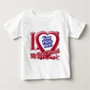 I Liebe Mein bester Freund, rotes Herz - Foto Baby T-shirt