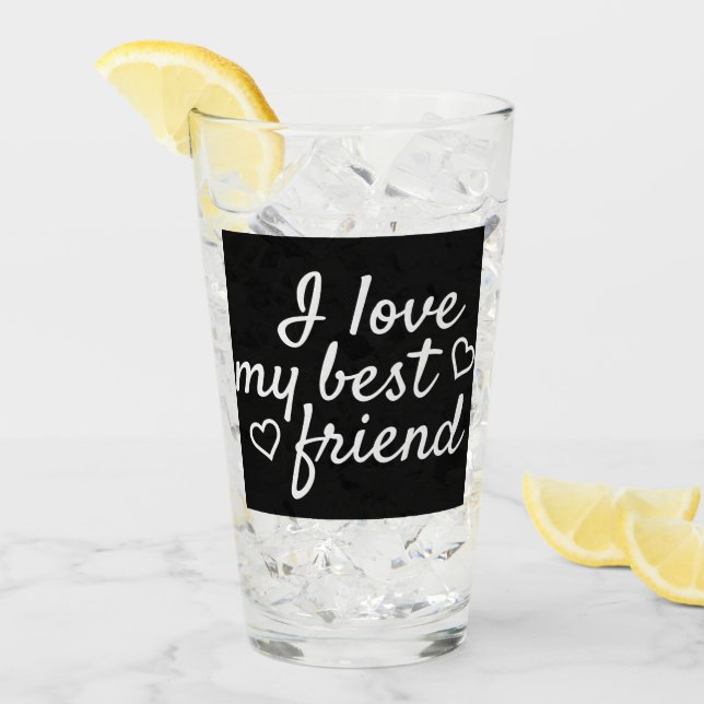 ***I LIEBE MEIN BESTES FREUND*** LIEBE GLASS GLAS (Vorderseite Ice)