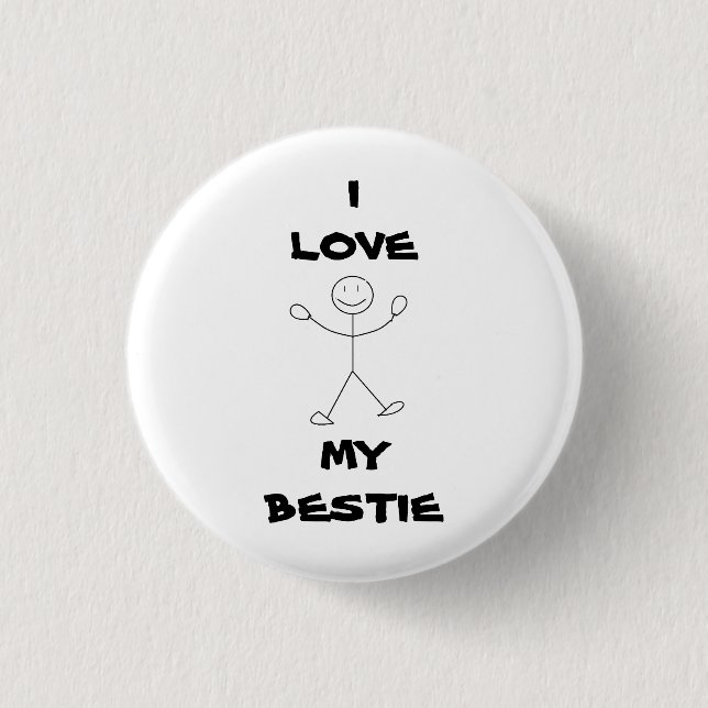 I Liebe mein Bestie Button (Vorderseite)