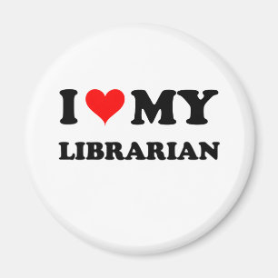 I Liebe mein Bibliothekar Magnet