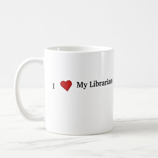I Liebe mein Bibliothekar Tasse (Links)