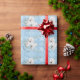 I Liebe mein Bichon Frise auf blauem Kristall Geschenkpapier (Holiday Gift)