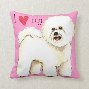 I Liebe mein Bichon Frise Kissen
