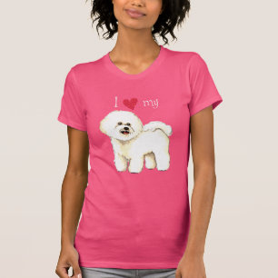 I Liebe mein Bichon Frise T-Shirt