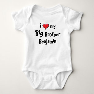 i Liebe mein Big Brother Personalisiert Baby Bodys Strampler