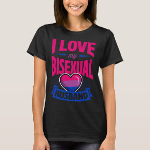 I Liebe Mein Bisexuelles Ehemann Niedlich Bi Pride T-Shirt