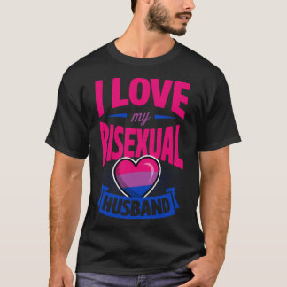 I Liebe Mein Bisexuelles Ehemann Niedlich Bi Pride T-Shirt