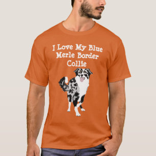 I Liebe mein blauer Merle Grenzcollie T-Shirt