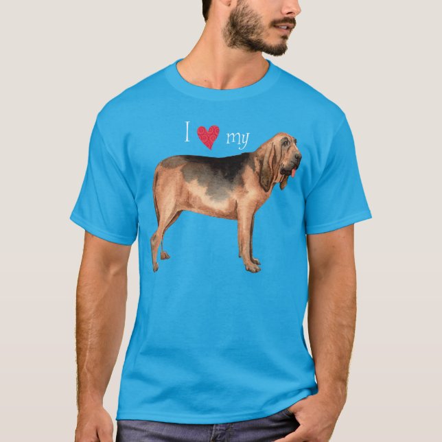 I Liebe mein Bluthund T-Shirt (Vorderseite)
