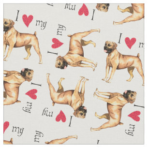 I Liebe mein Boerboel Stoff