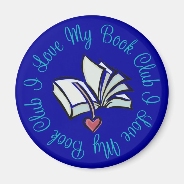 I Liebe Mein Bookclub Magnet (Vorne)