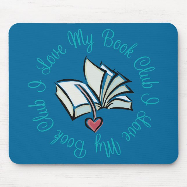 I Liebe mein Bookclub Mousepad (Vorne)