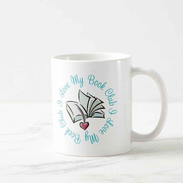 I Liebe mein Bookclub Tasse (Rechts)