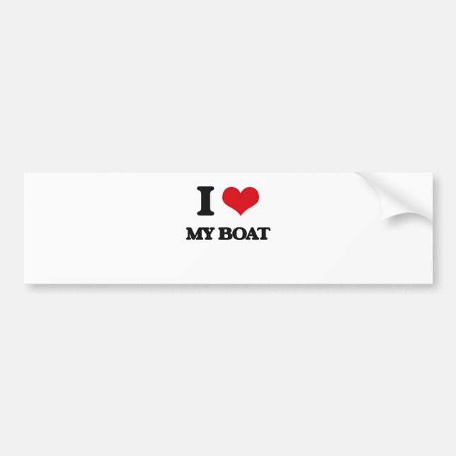 I Liebe mein Boot Autoaufkleber (Vorne)