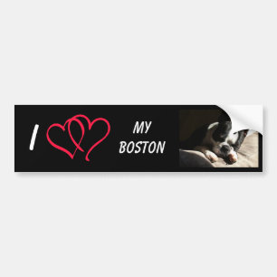 I Liebe mein Boston Autoaufkleber