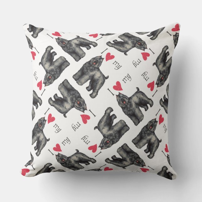 I Liebe mein Bouvier Kissen (Vorderseite)