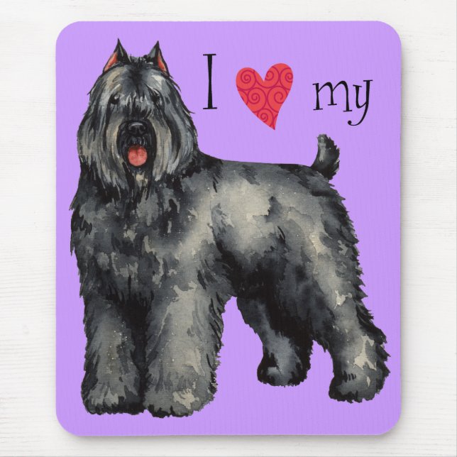 I Liebe mein Bouvier Mousepad (Vorne)