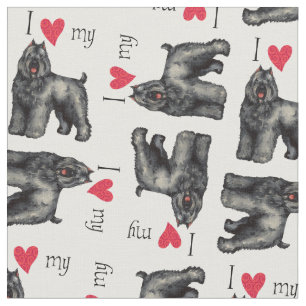 I Liebe mein Bouvier Stoff