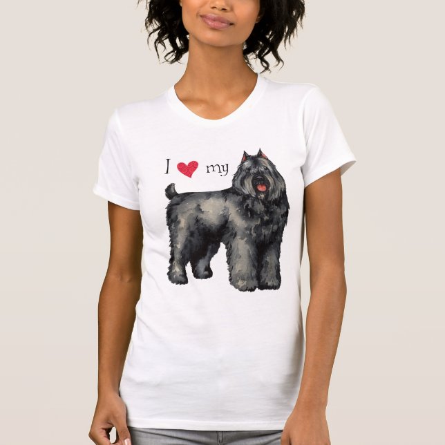 I Liebe mein Bouvier T-Shirt (Vorderseite)