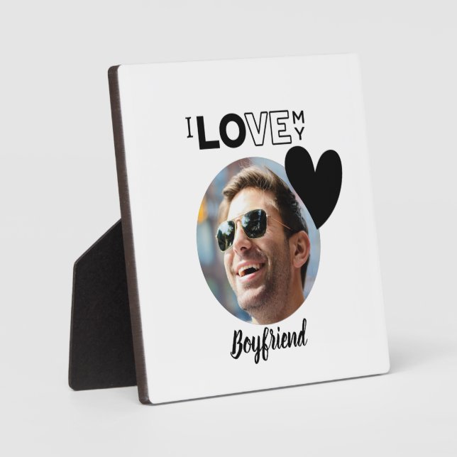 I Liebe Mein BOYFRIEND Foto Geschenk USB Verlobte- Fotoplatte (Vorderseite)